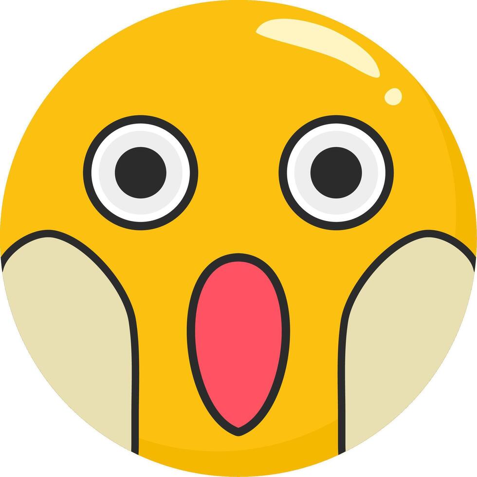 Shocked Emoji Wide Eyes vector
