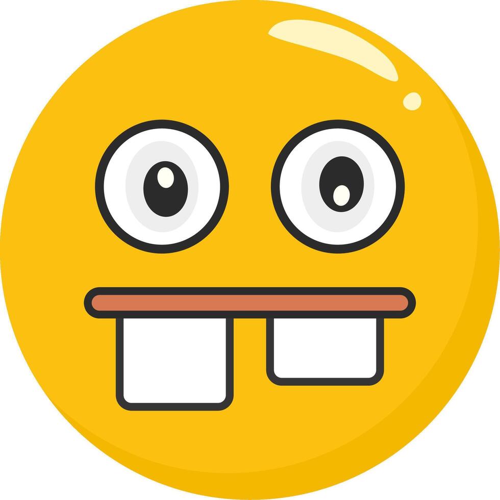 Ugly Face Colorful Flat Art vector