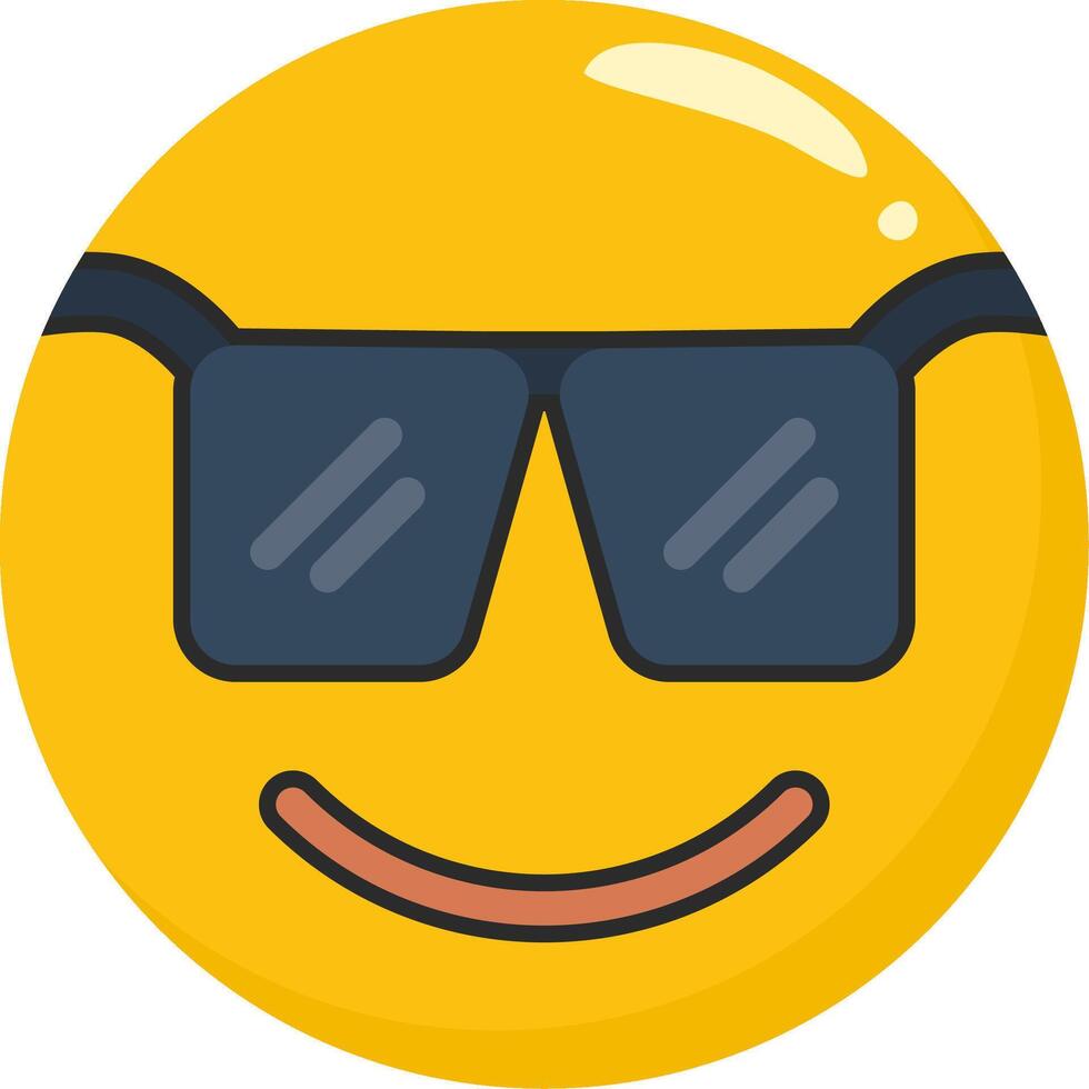 Cool Emoji With Sunglasses vector