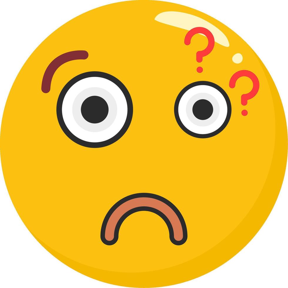 Thinking Face Emoji Style vector