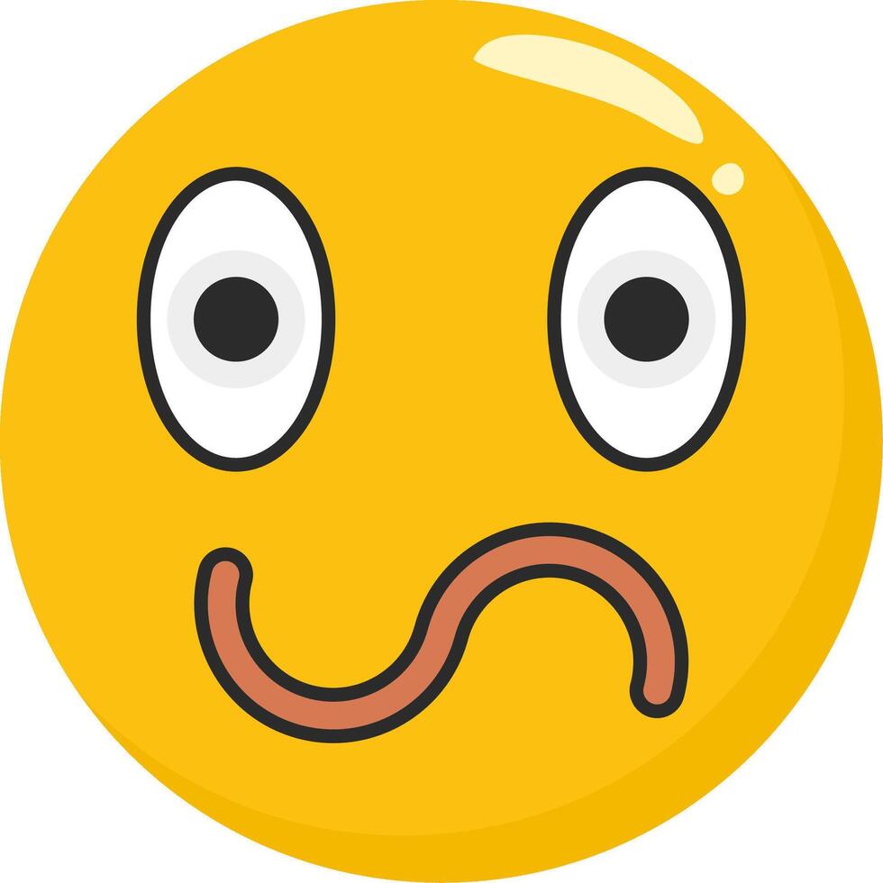 Confused Emoji Colorful Flat Face vector