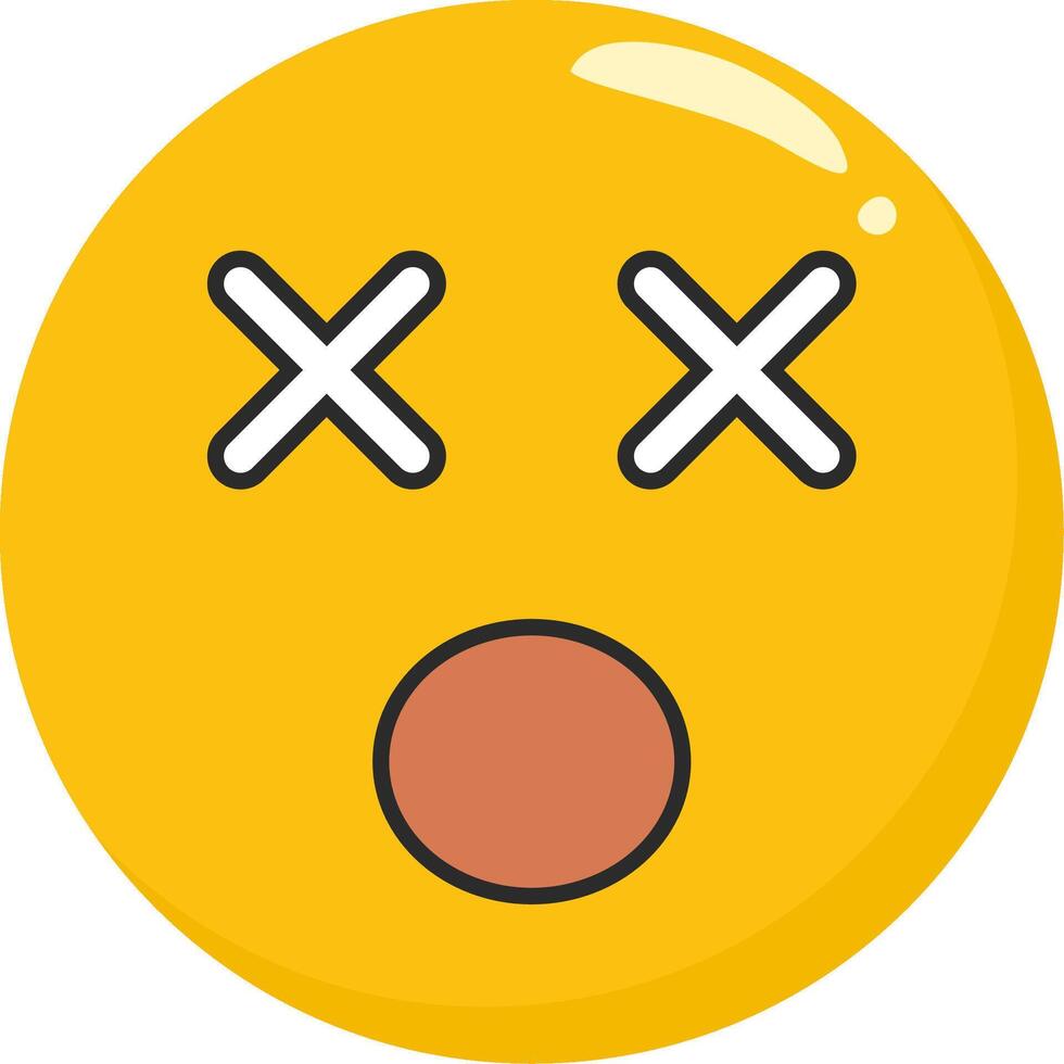 Dizzy Face Emoji With Spiral Eyes vector
