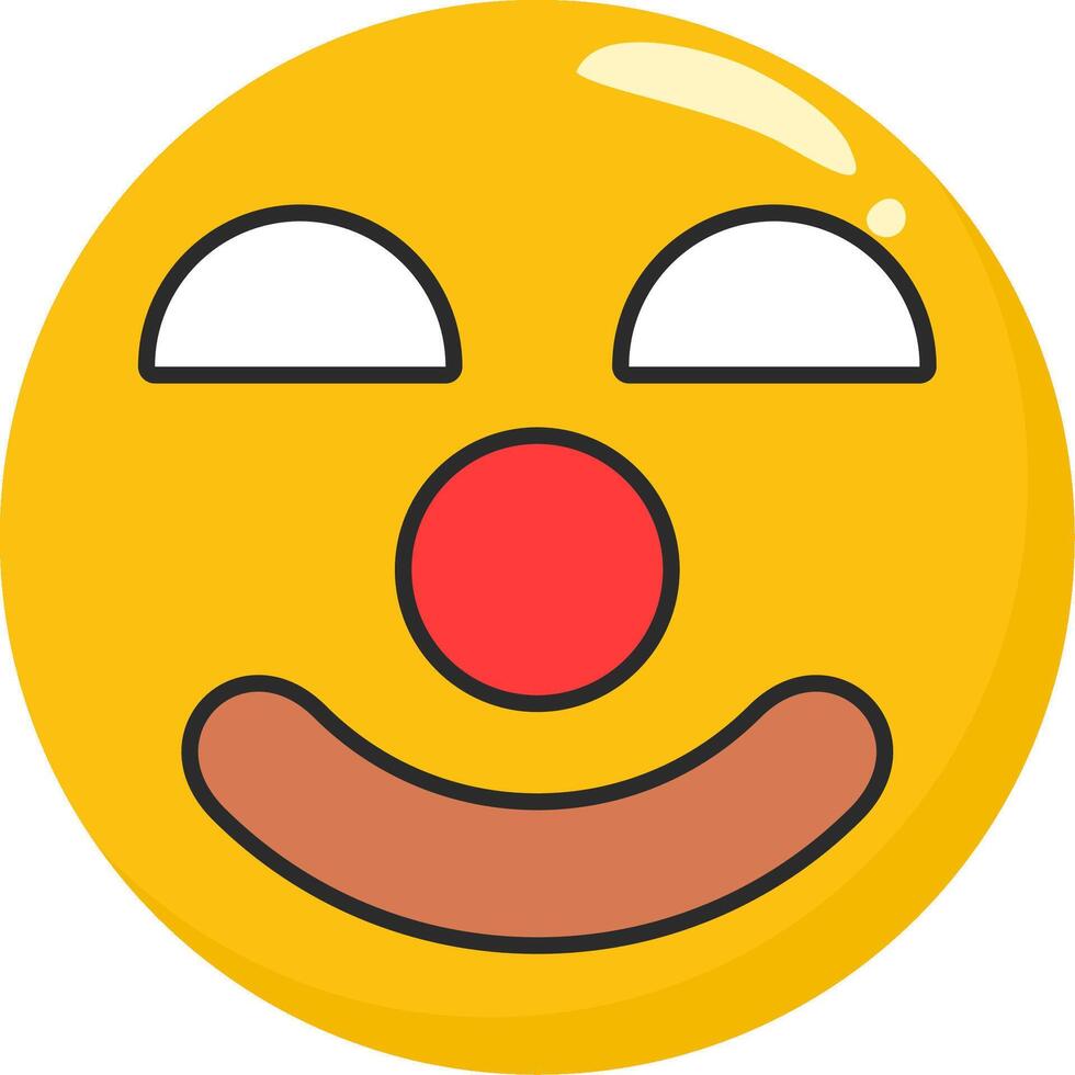 Clown Emoji Funny Face Flat Style vector