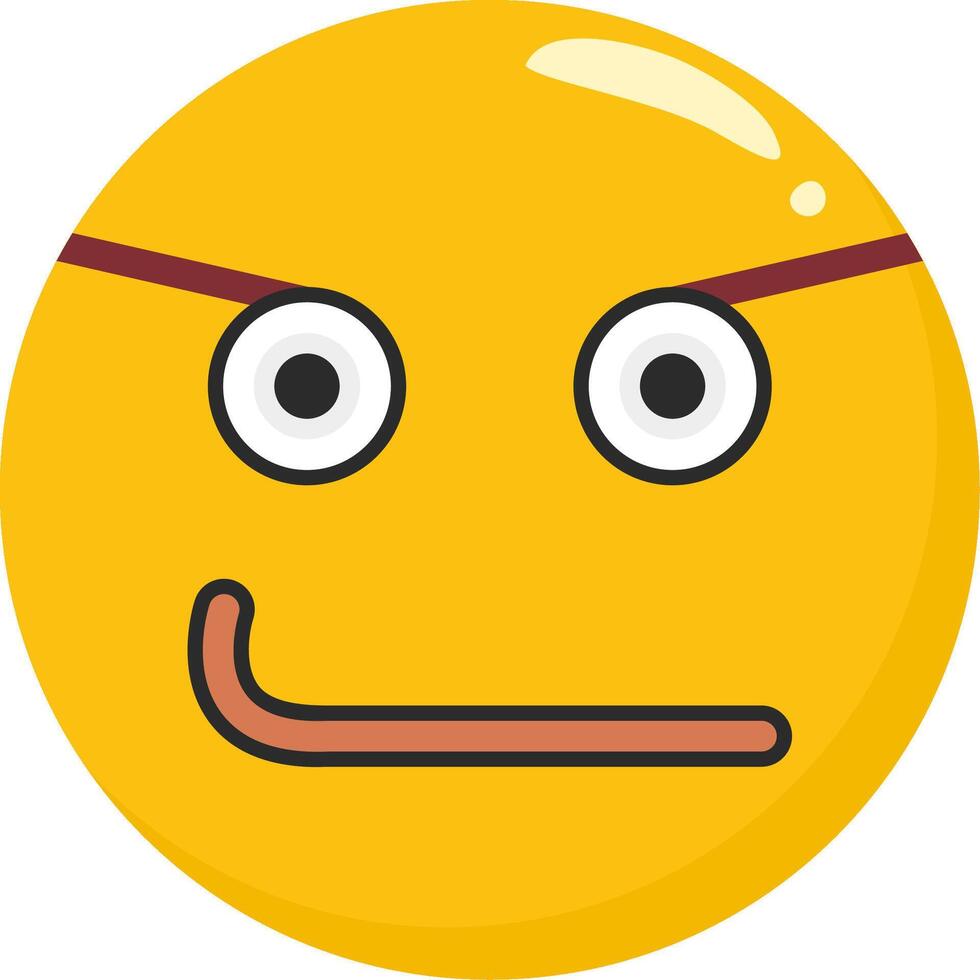 Bad Face Emoji Angry Flat vector