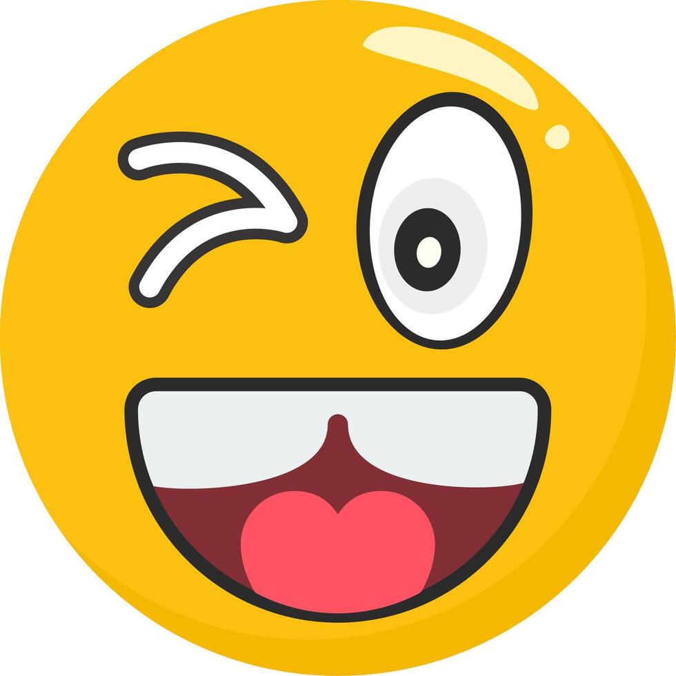 Naughty Face Emoji Playful vector