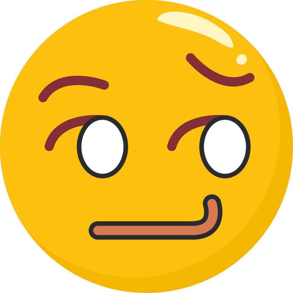 Smirk Face Emoji Colorful vector
