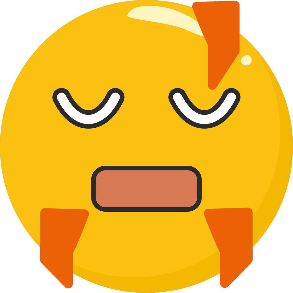 Cold Face Emoji With Blue Cheeks vector