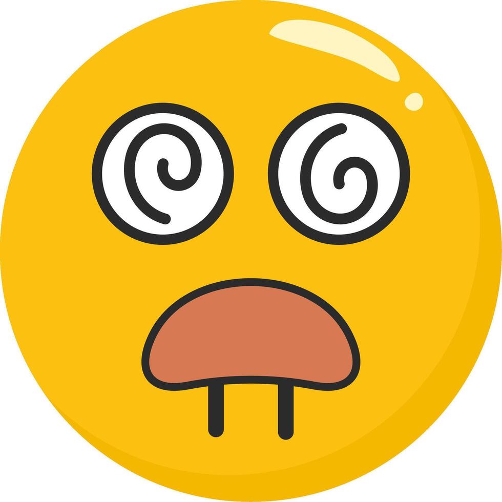 Dazed Emoji With Cloudy Eyes vector