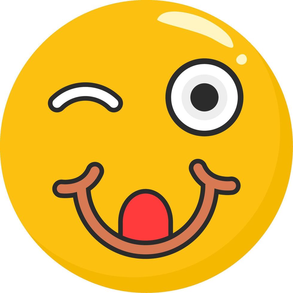 Yummy Face Emoji Tongue Out vector