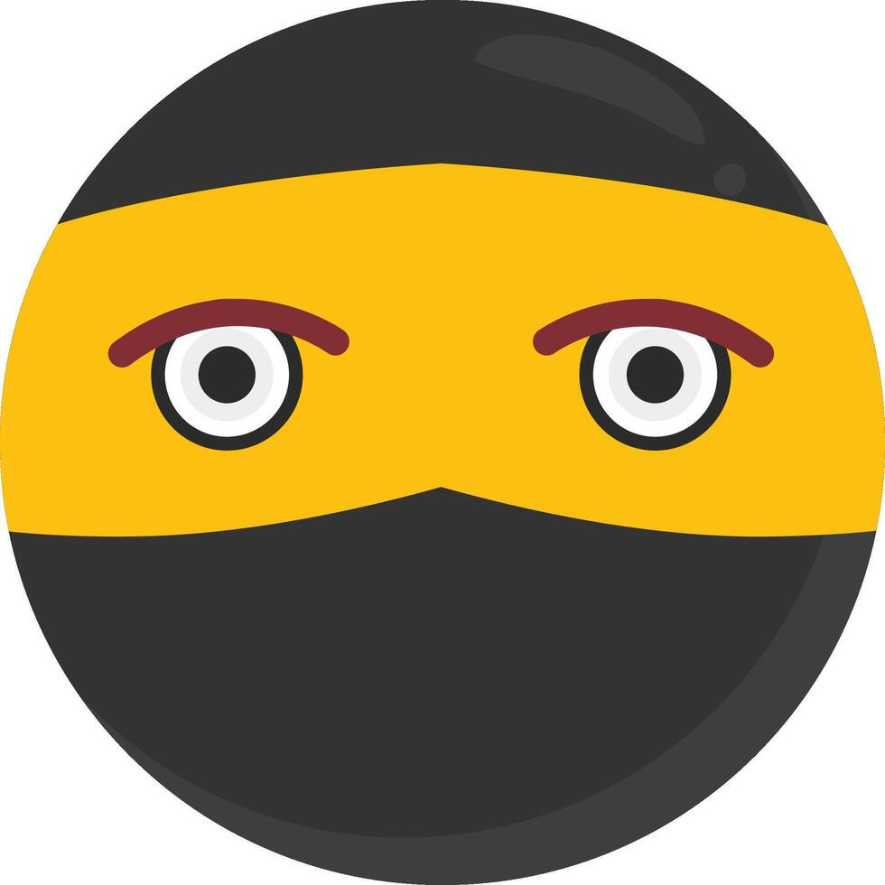Ninja Mask Emoji Cool Icon vector
