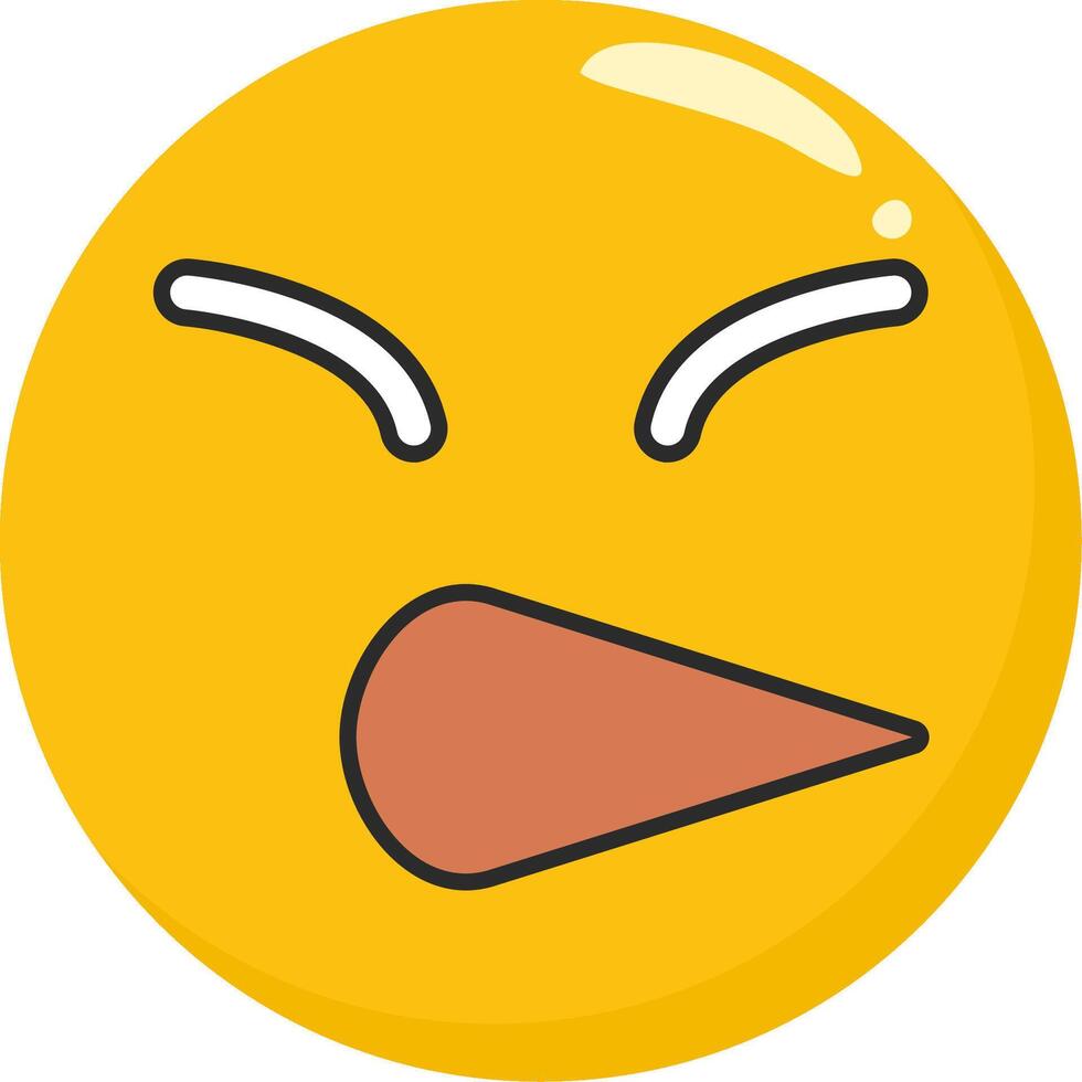 Grimacing Face Emoji Tight Mouth vector