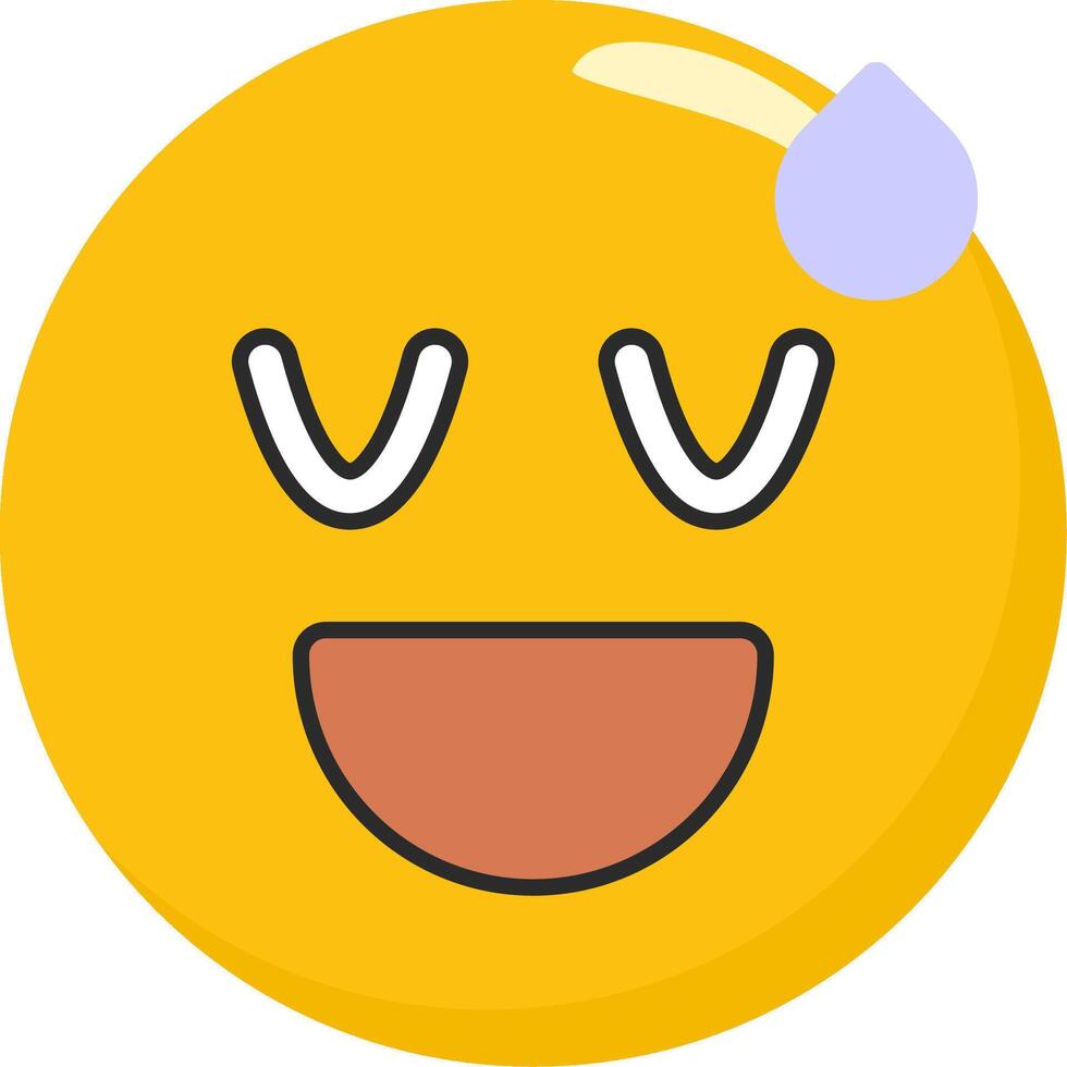 Relieved Face Emoji Gentle Smile vector