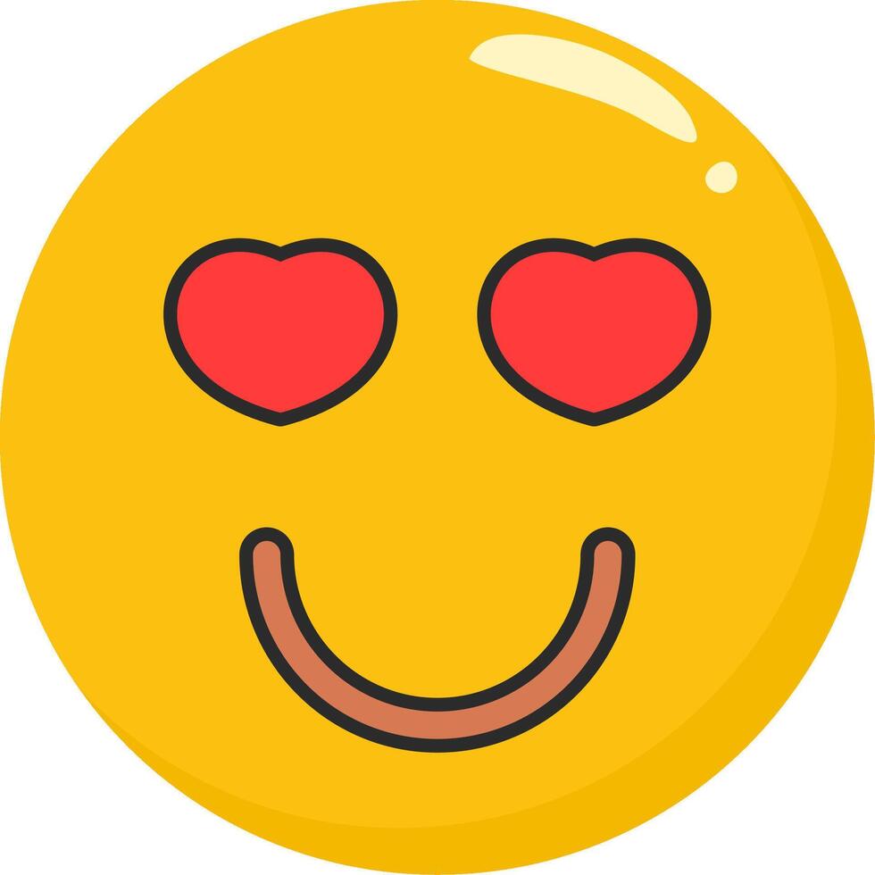 Smiling Face With Love Eyes Emoji vector