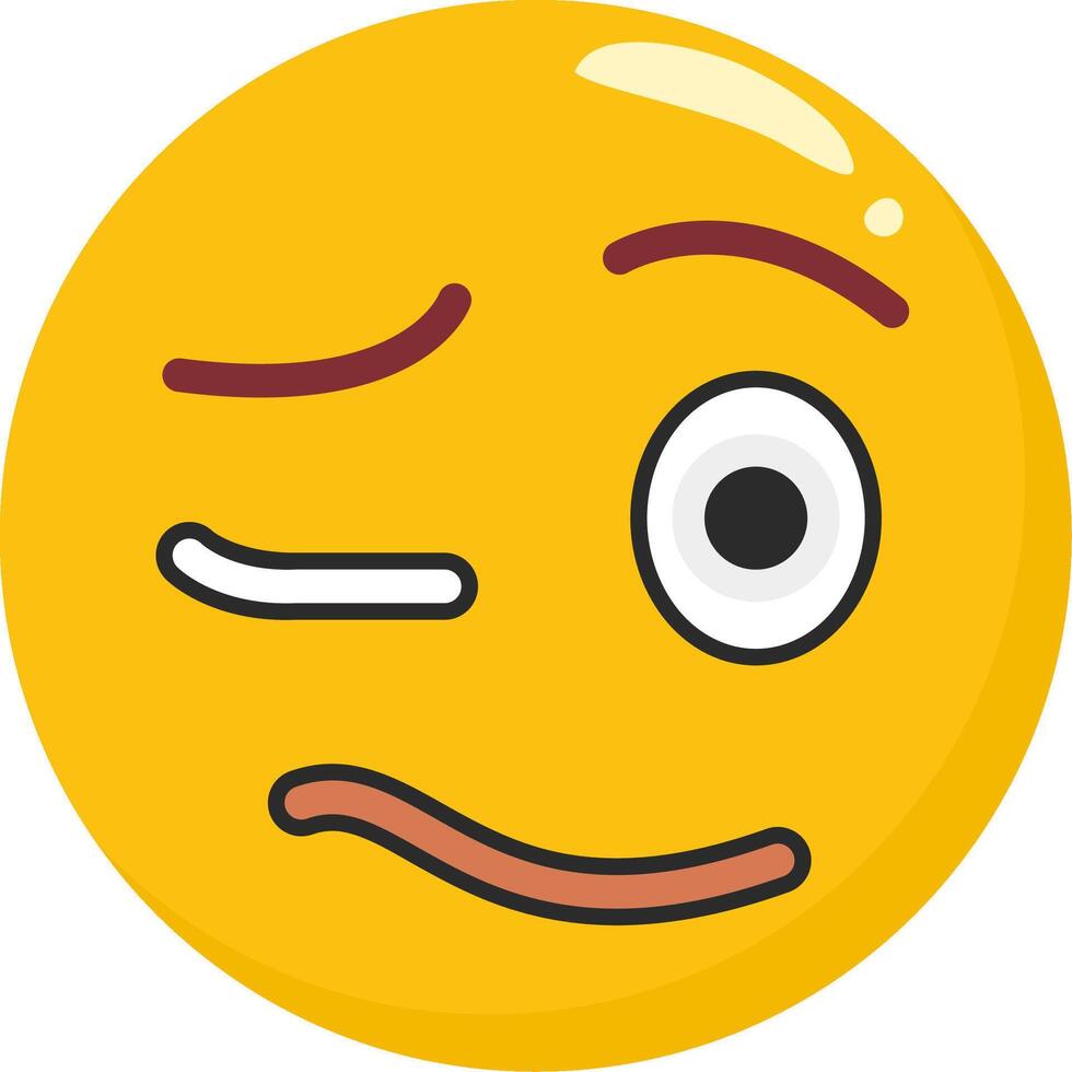 Woozy Face Emoji Dizzy Expression vector