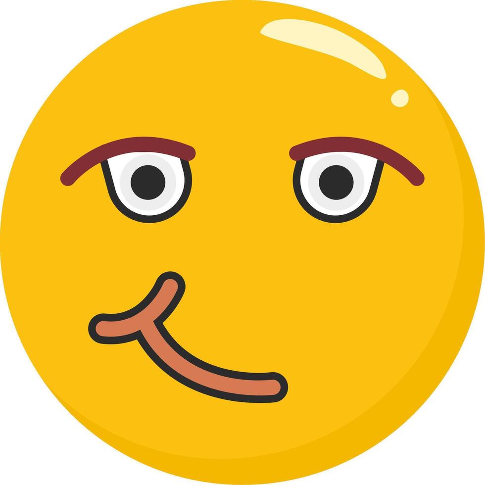 Wry Smile Emoji Slight Grin vector