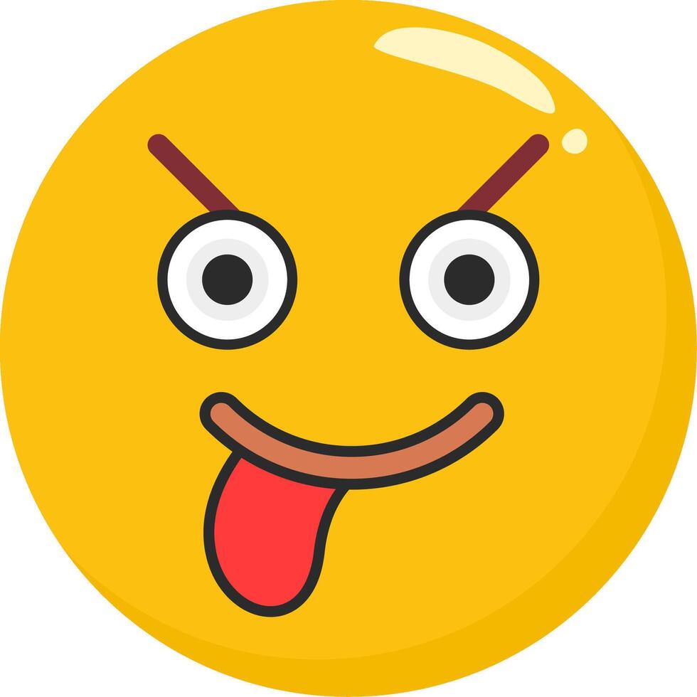 Mocking Face Emoji With Tongue vector
