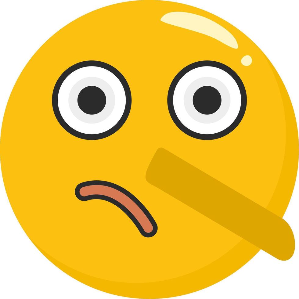 Liar Face Emoji Long Nose vector
