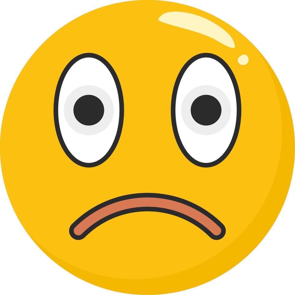 Flushed Face Emoji With Red Cheeks vector