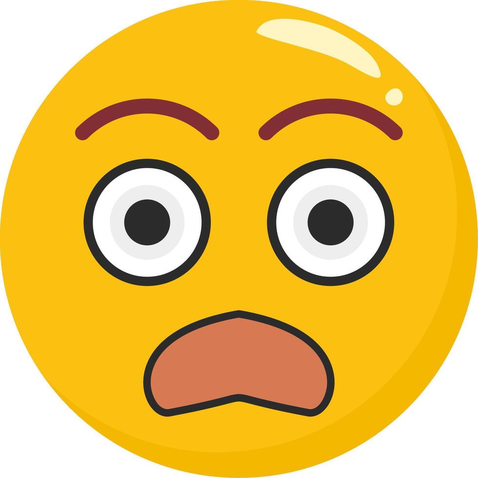 Fearful Face Emoji With Sweat Drop vector
