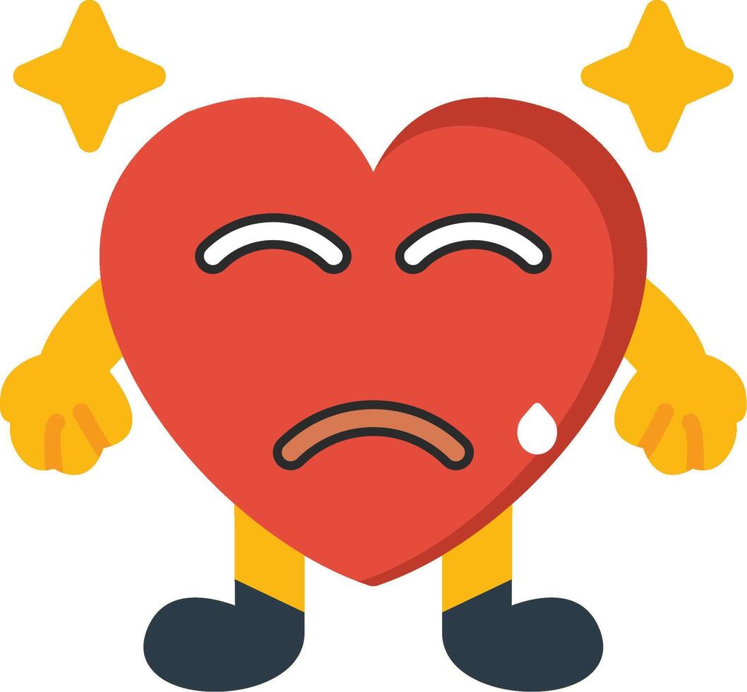 Cold Sweat Heart Feeling Illustration vector