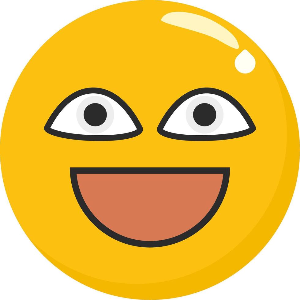 Tired Emoji Flat Cartoon Icon vector
