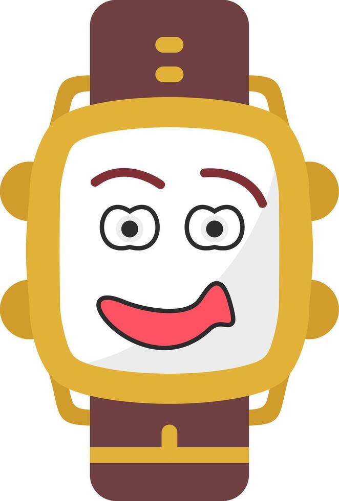 Grinning Watch Dial Emoji vector