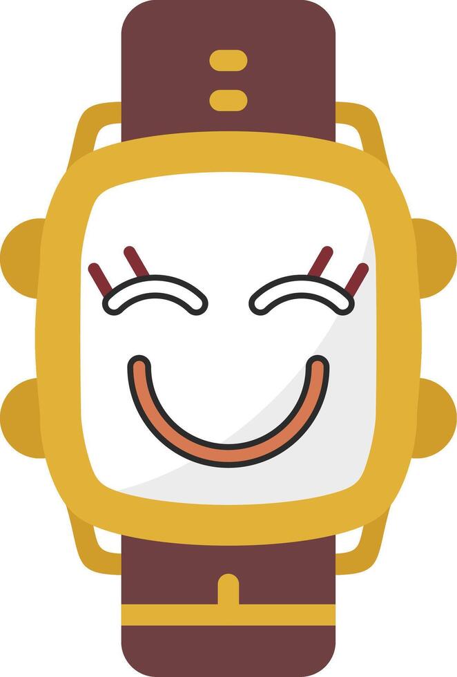 Happiness Emoji Watch Dial Flat vector