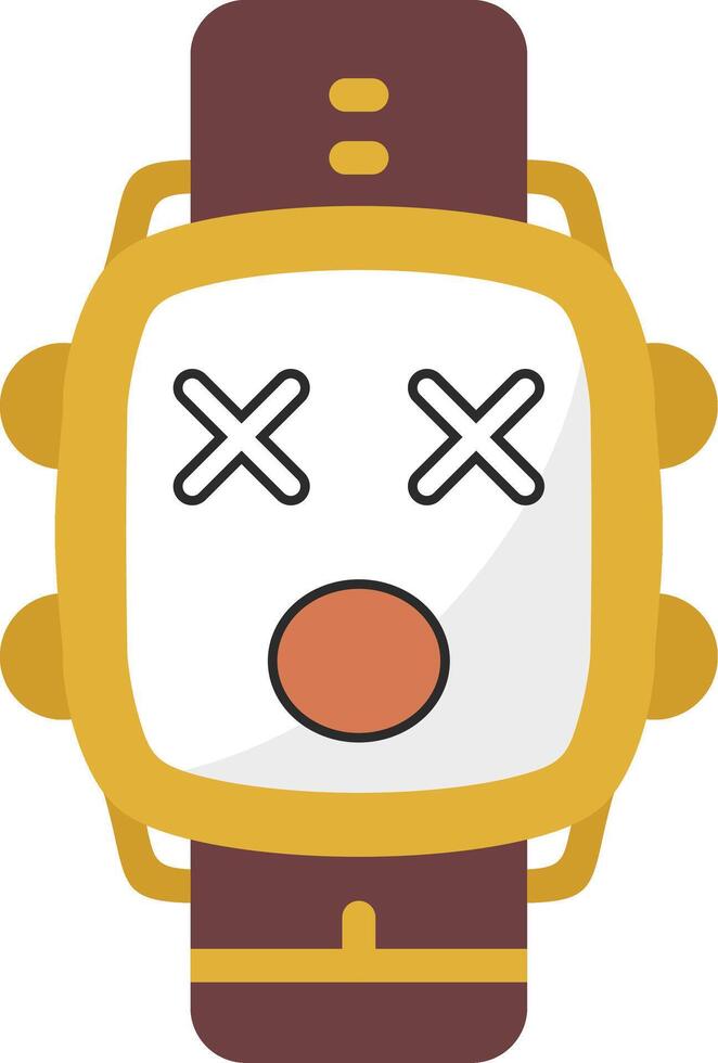 Dizzy Mood Colorful Watch Dial Icon vector