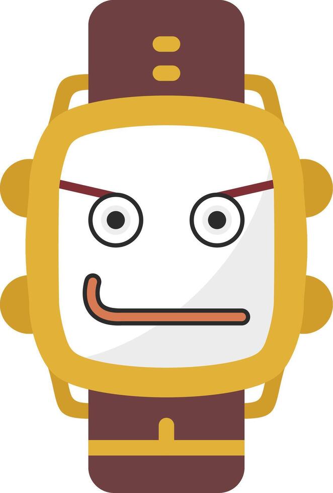 Bad Mood Watch Dial Illustration vector