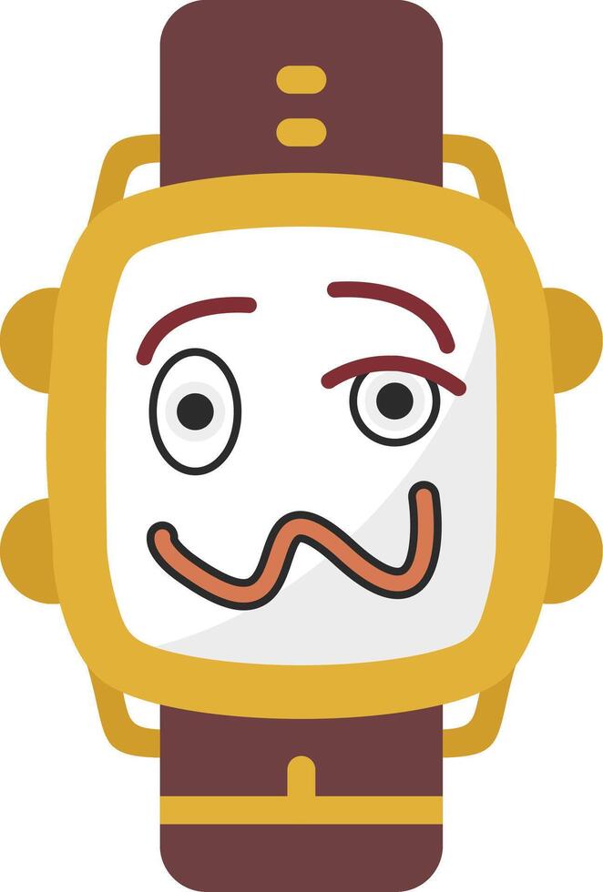 Drunk Expression Watch Dial vector
