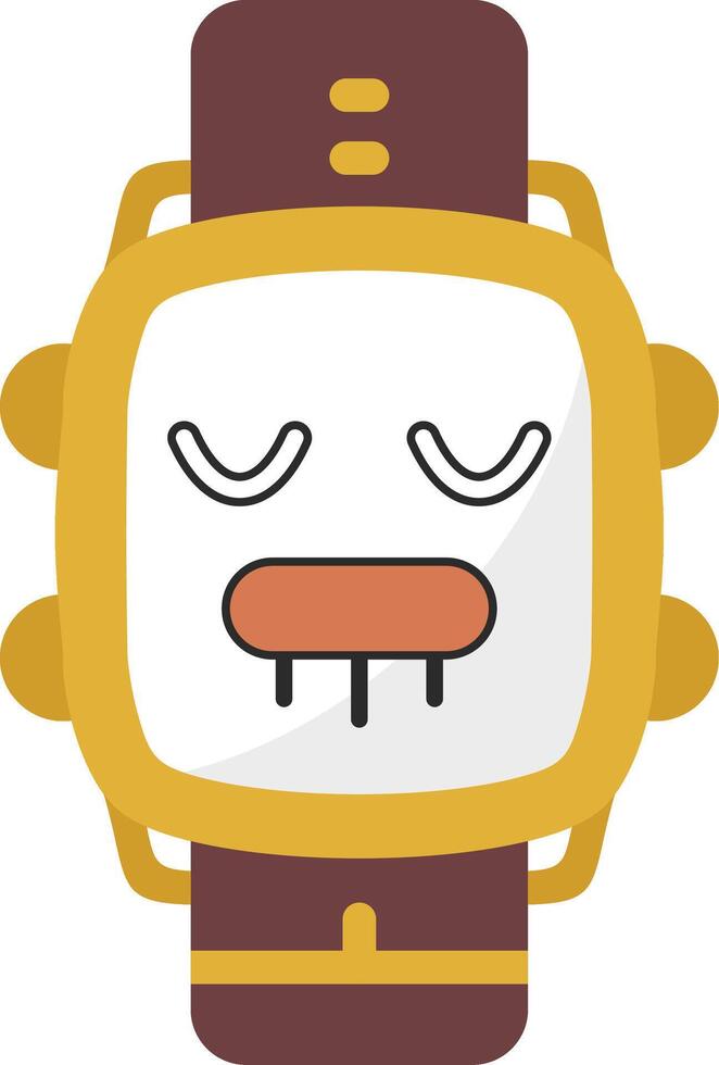 Drooling Emoji Watch Dial vector