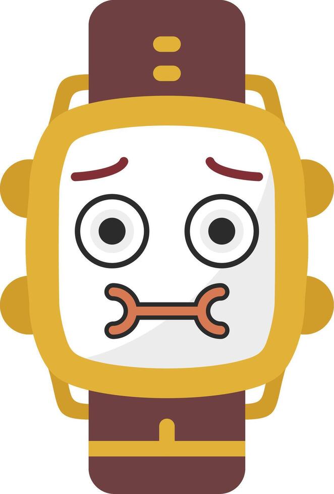 Nauseated Expression Watch Dial Emoji vector