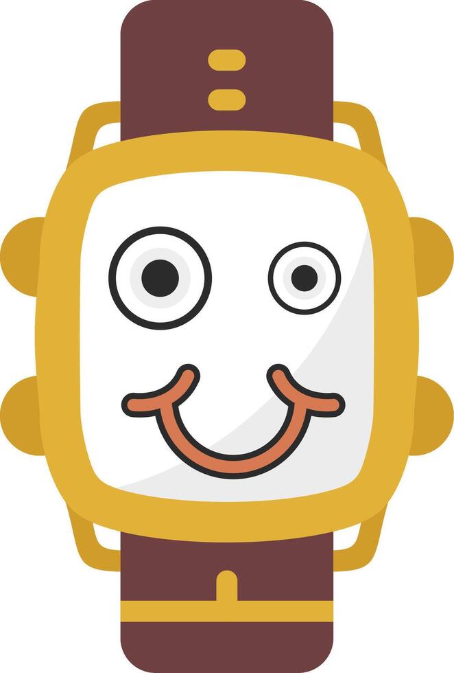 Zany Mood Watch Dial Emoji Icon vector