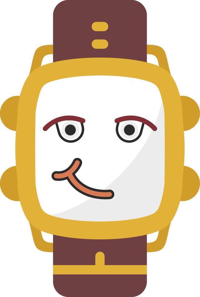 Wry Smile Watch Dial Icon vector