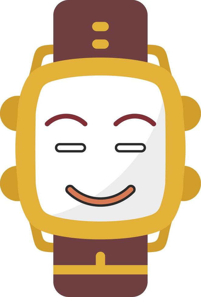 Happy But Relieved Watch Dial Face vector