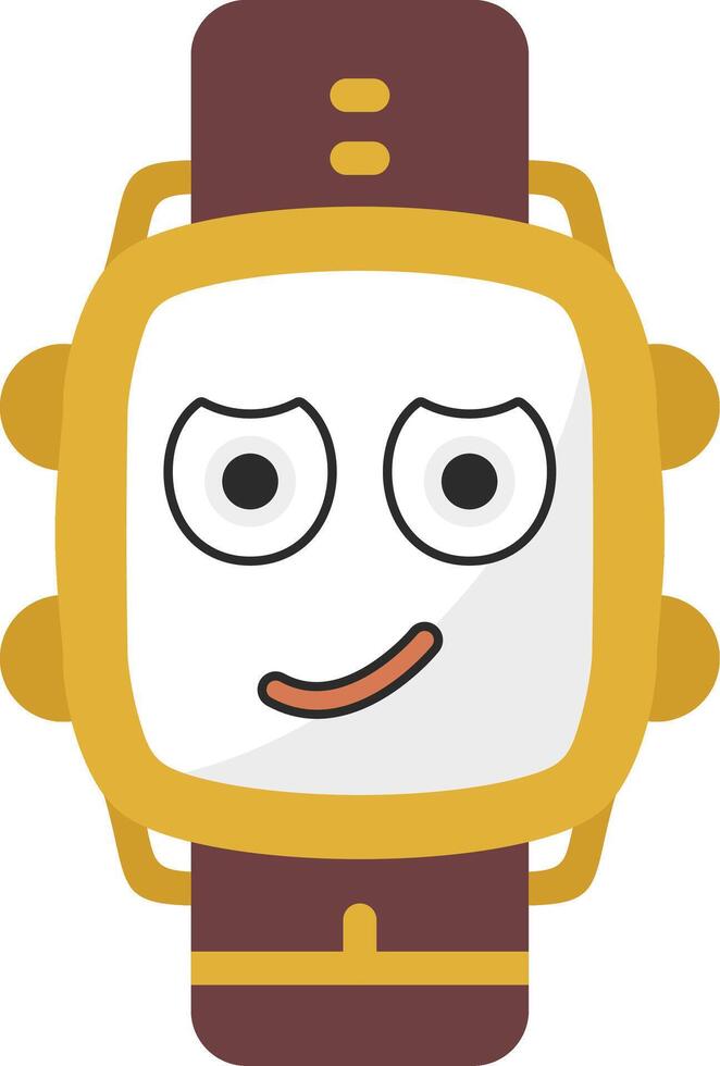 Rolling Eyes Expression Watch Dial vector