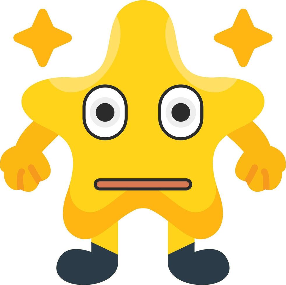 Neutral Star Mood Colourful Icons vector