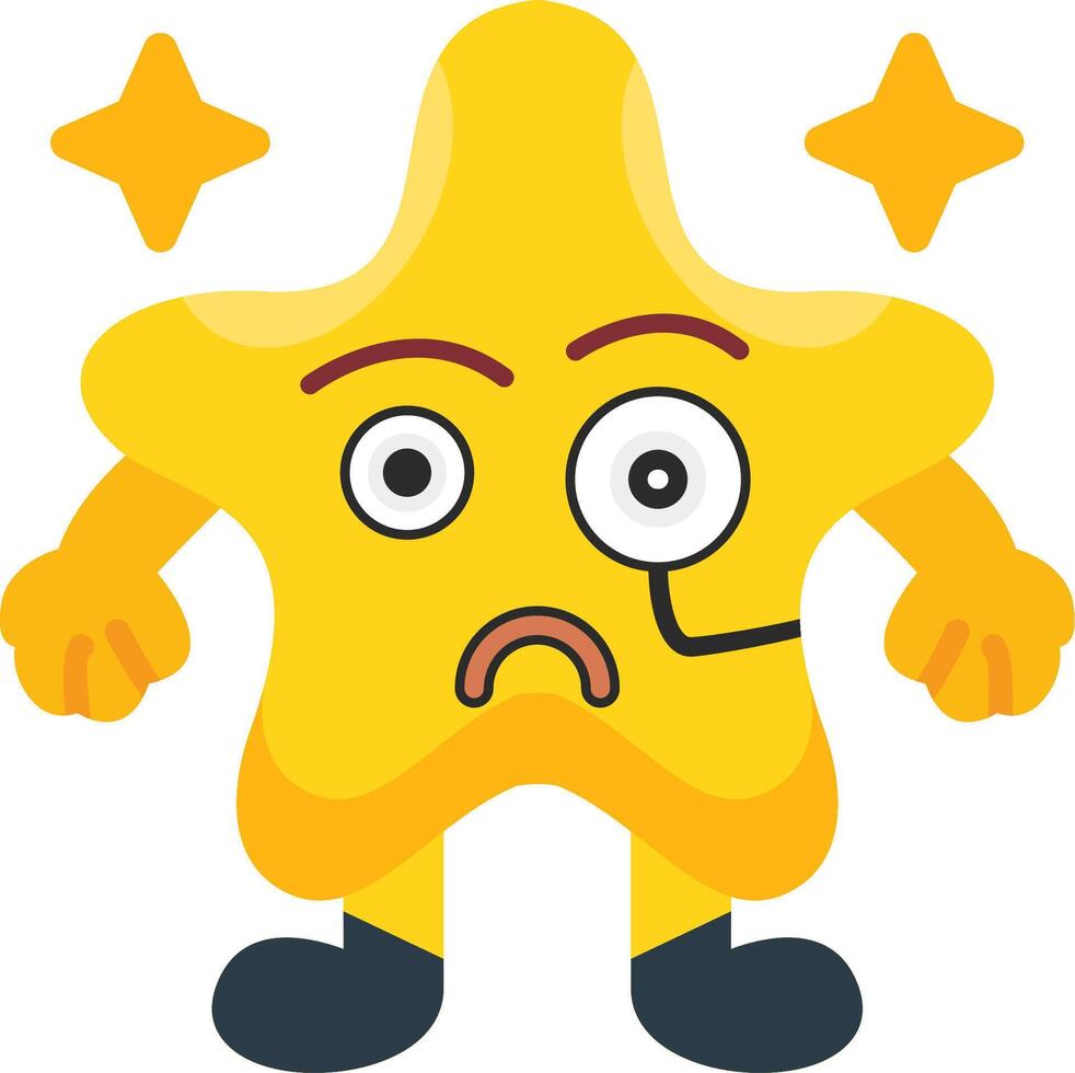 Detective Star Look Colourful Mystery Icon vector