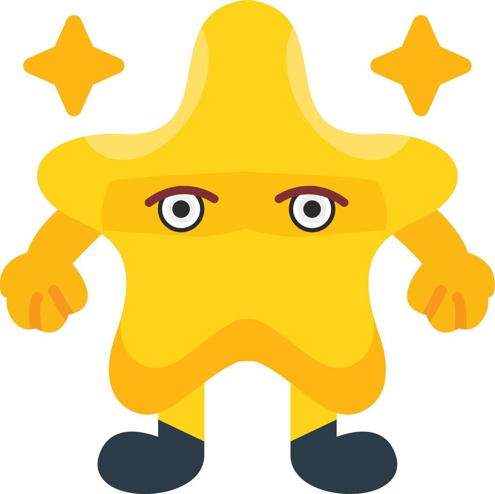 Ninja Star Mask Colourful Art vector