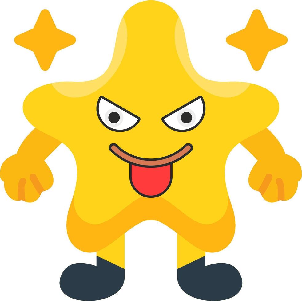 Envy Star Mood Colourful Face Expression vector