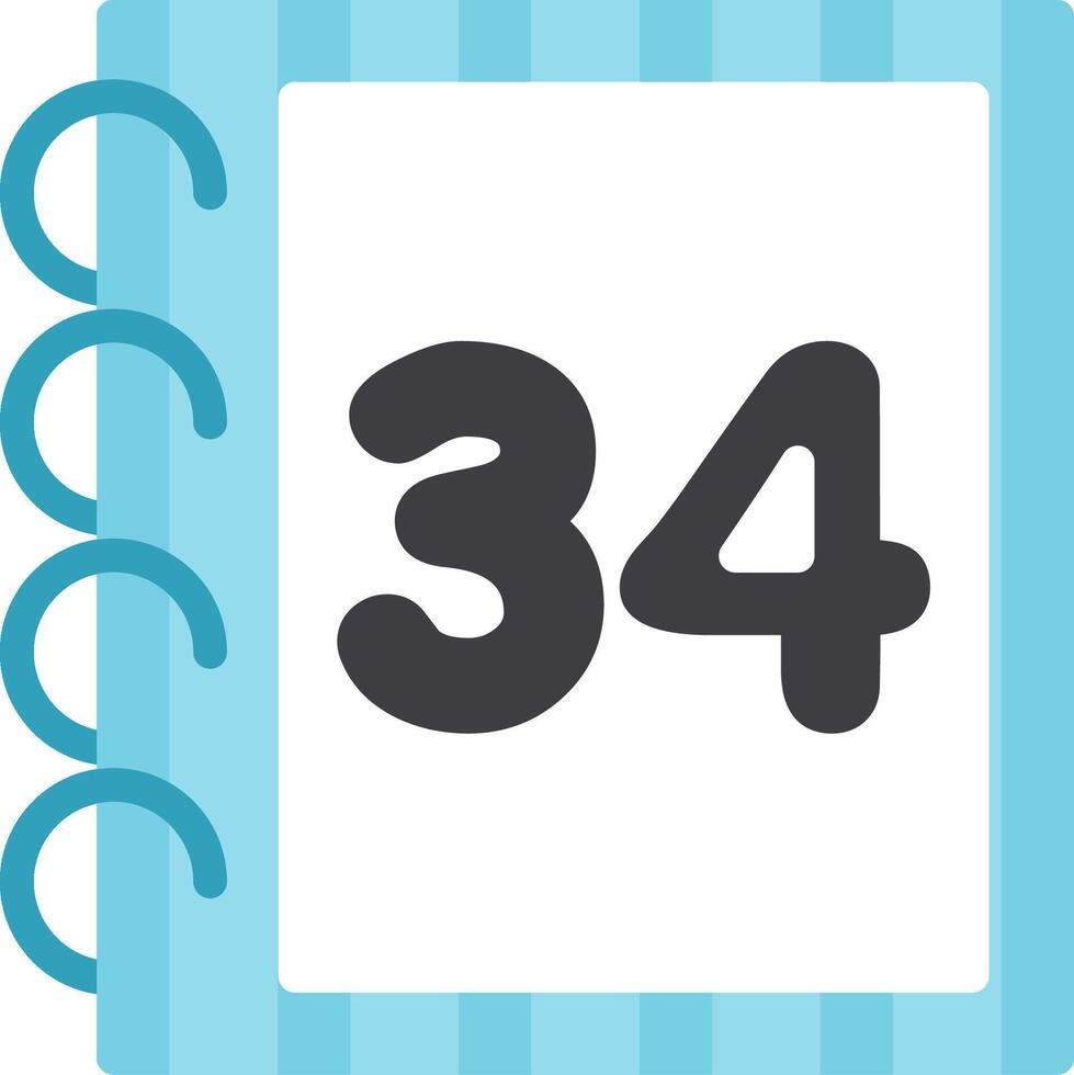 Educational Icon Thirty Four in Flat Style vector