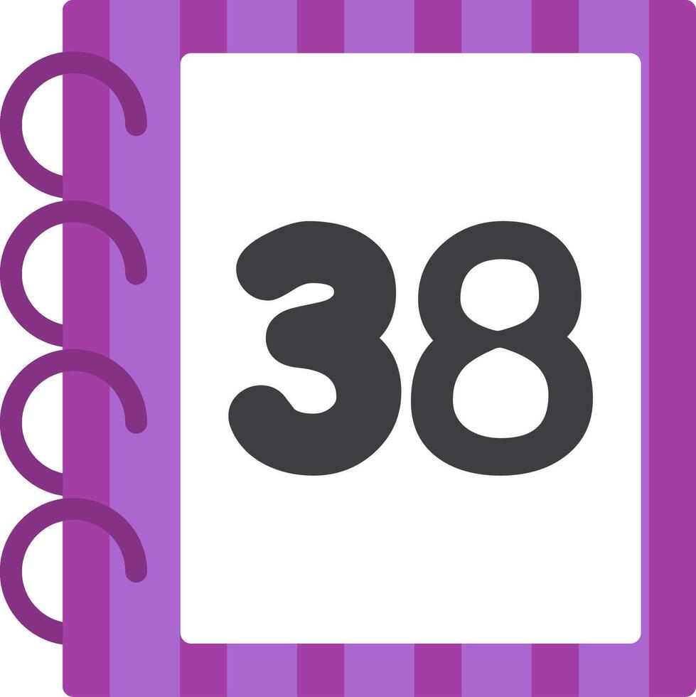 Flat Icon for Thirty Eight Fun vector