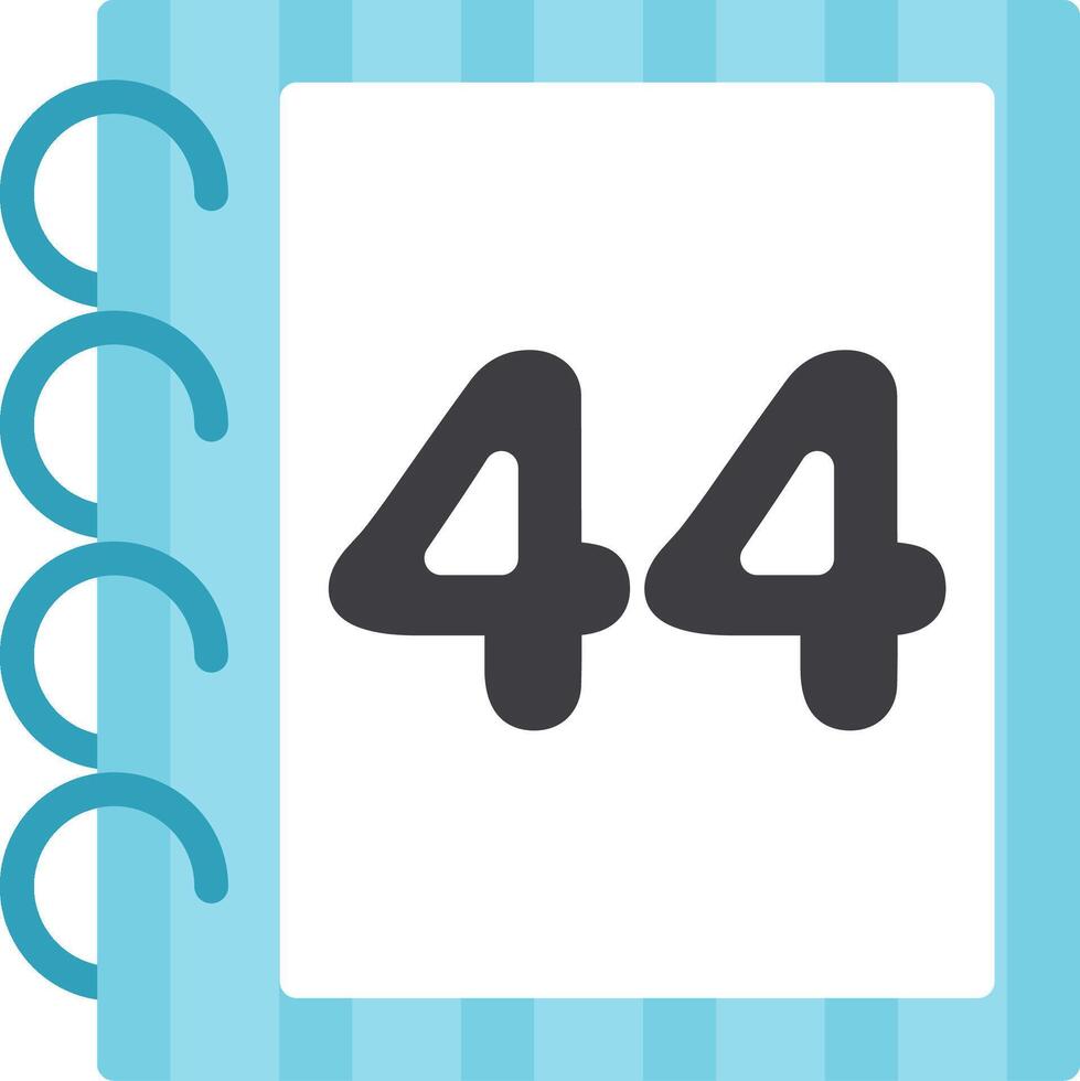 Educational Icon Forty Four for Children vector