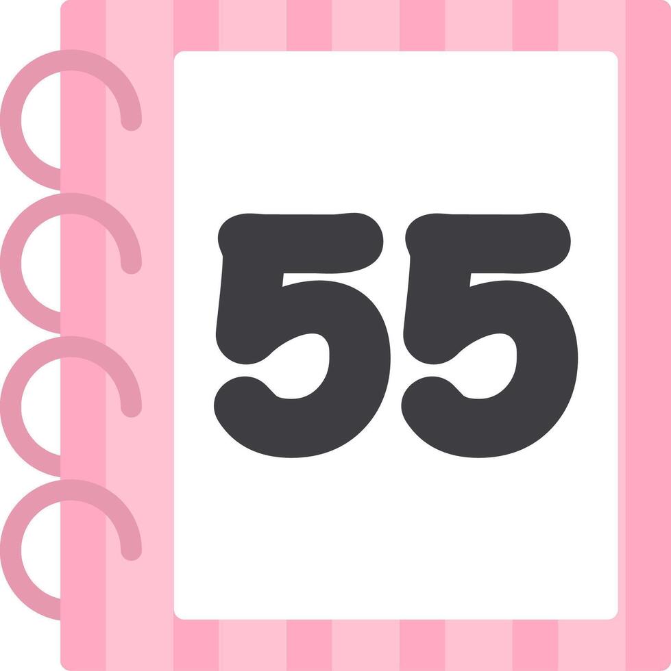 Bright and Flat Icon Fifty Five vector
