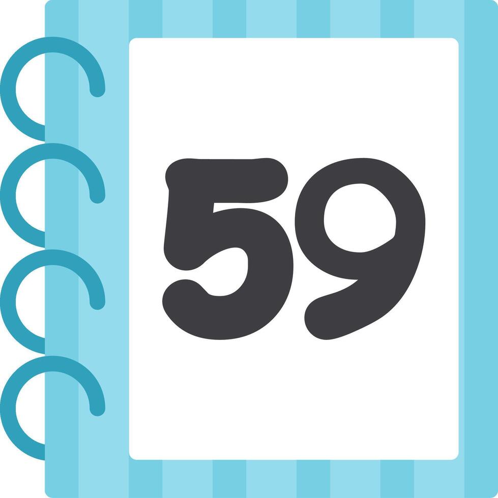 Fun Educational Icon Fifty Nine vector