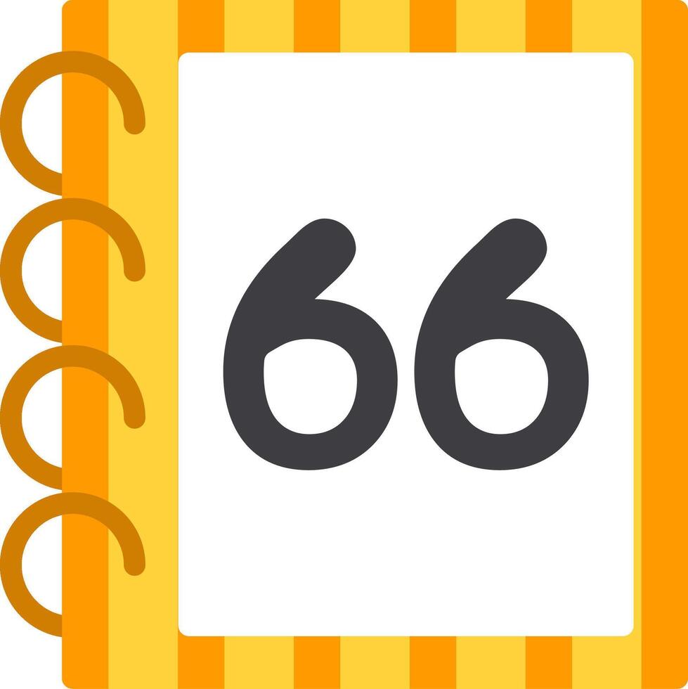 Sixty Six Flat Icon Educational Design vector