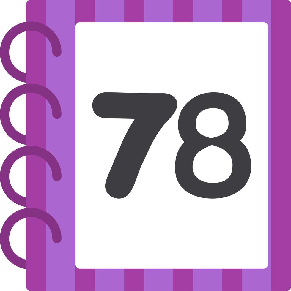 Learning Flat Icon for Seventy Eight vector