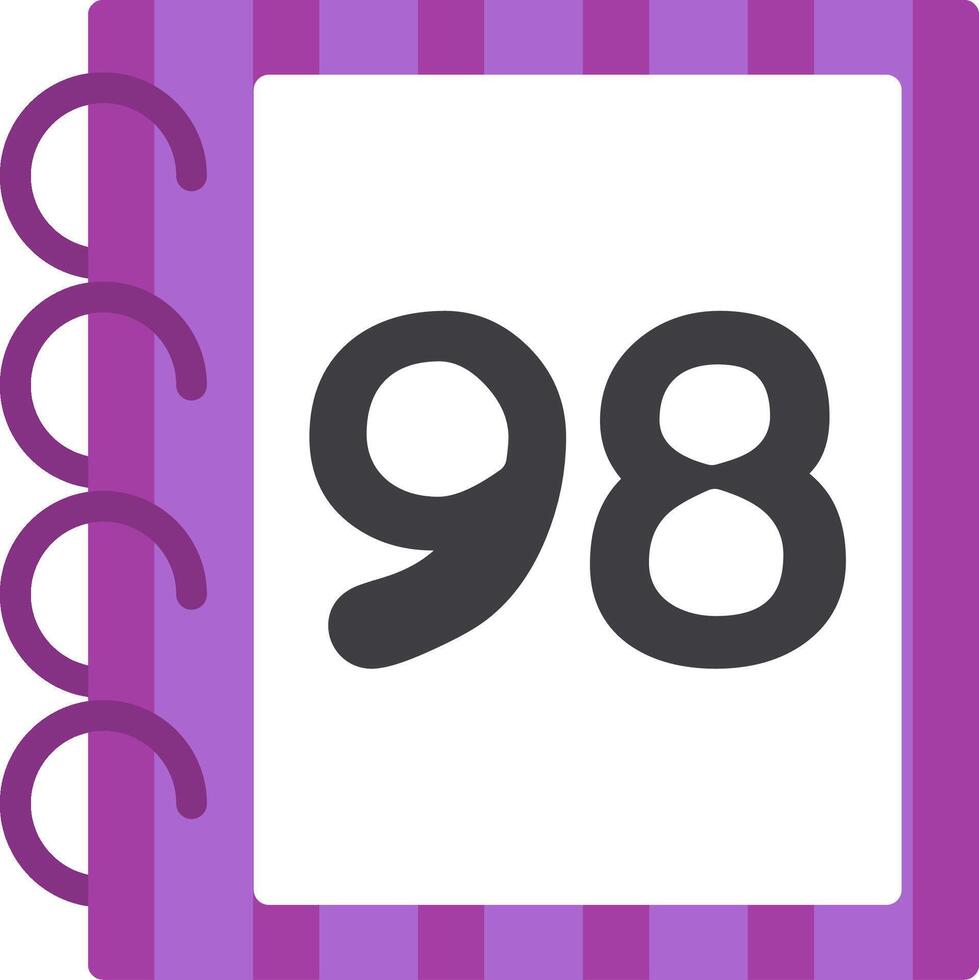 Ninty Eight Flat Learning Icon vector