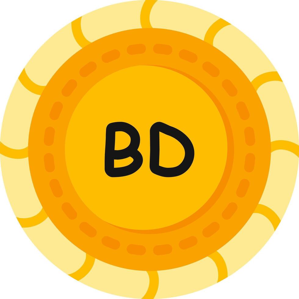 Bahraini Coin in Colorful Style vector