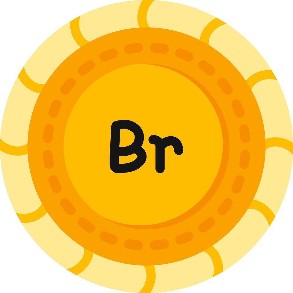 Belarusian Currency Coin Colorful vector